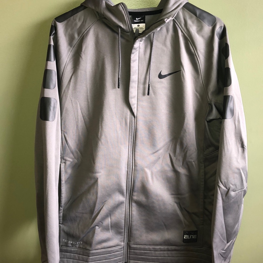 Nike Therma Fit Grey Zip Up Jacket Medium Mens